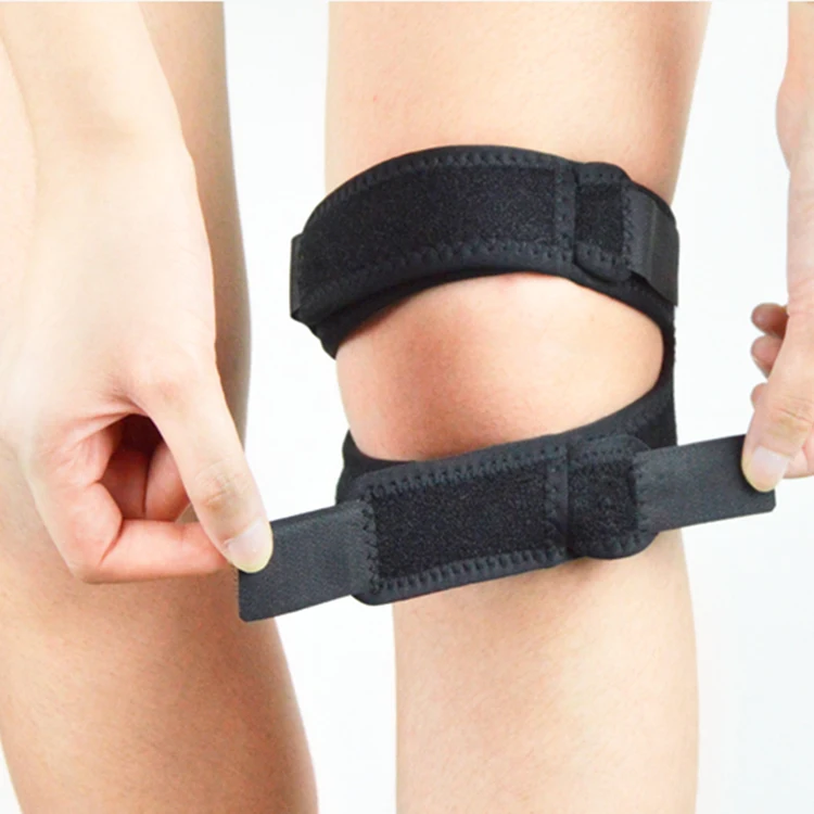 

Patella Knee Strap for Knee Pain Relief for Men Women Adjustable Knee Band Patellar Tendon Support Strap, Black