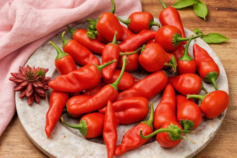 Fresh chile peppers at a market