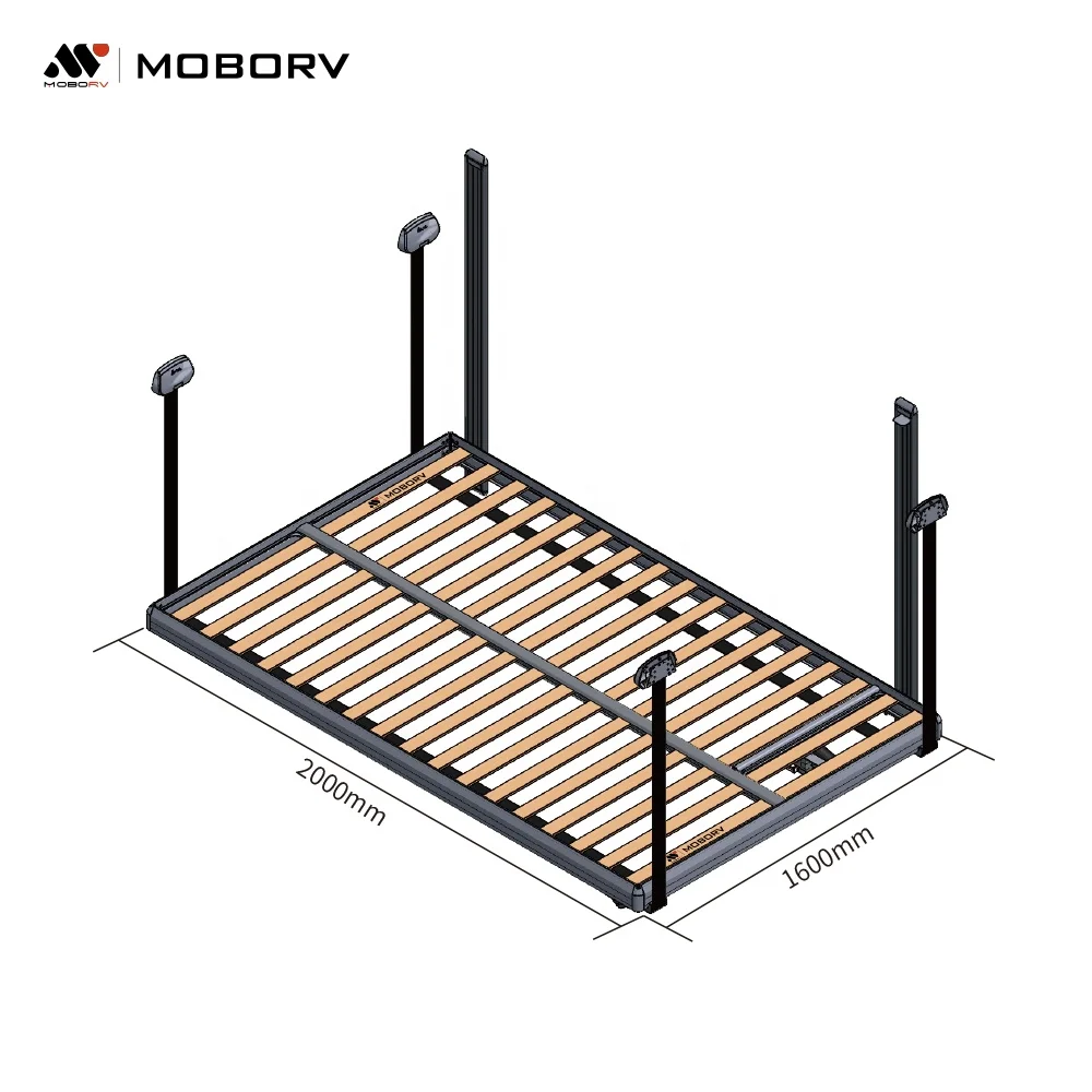 MOBORV Custom-Made 12V 24V Motorhome Part Camper Van Conversion Kits Aluminum RV Bed Lift
