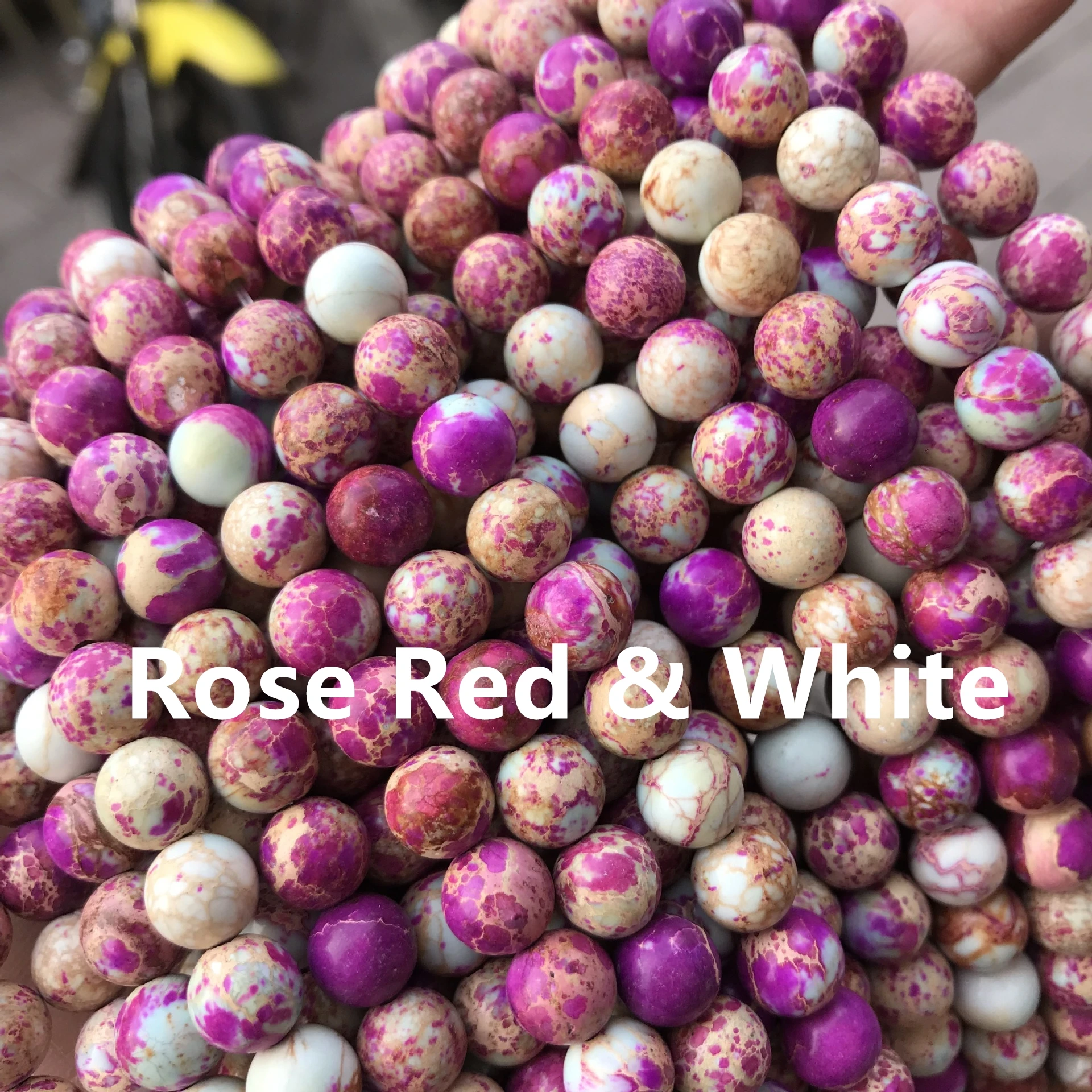 Wholesale High Quality Sea Sediment Jasper Loose Round Purple Blue Imperial Jasper Bead Buy