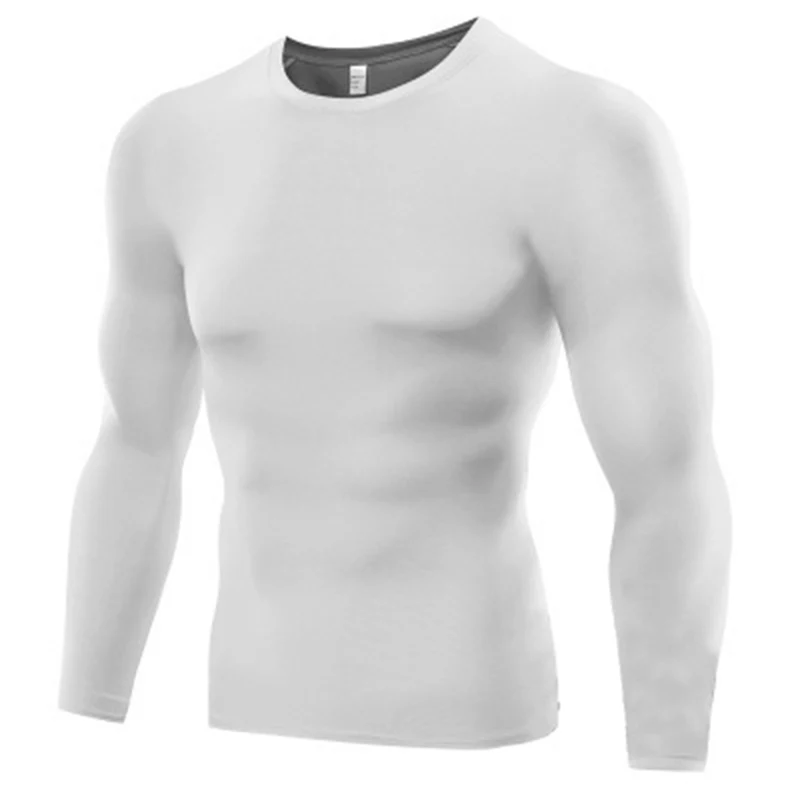 

Men Compression Under Base Layer Tops Long Sleeve Quick Dry Sports Gym Long Sleeve Blank Shirt