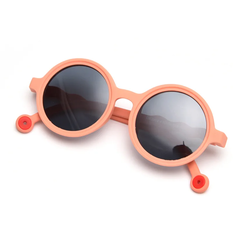 

high quality kids silicone soft frame round cute girls boys summer beaches sunglasses children 2022, Custom colors