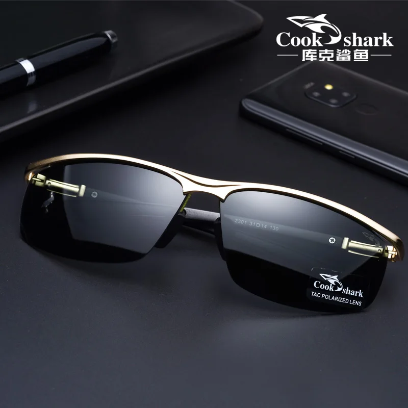 

Cook Shark's new polarized sunglasses men's glasses color-changing sunglasses men's drivers driving UV protection