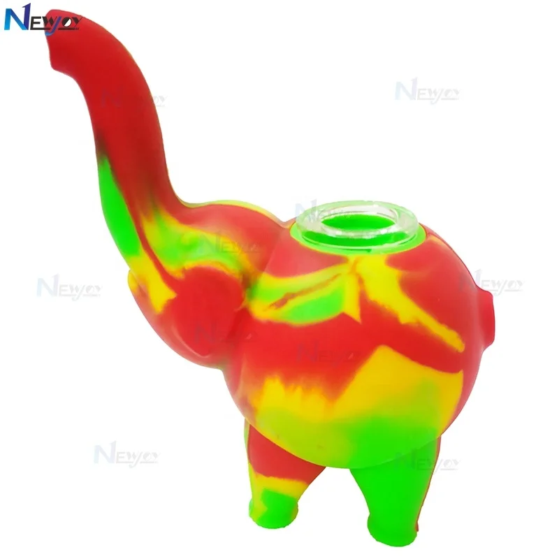 

Newjoy Pipas Vidrio WP27 Pipas Smoking Pipes  Weed Bongo Smoking Accessories Silicone Elephant Smoking Tips Herb Pipe, Mixed designs colors
