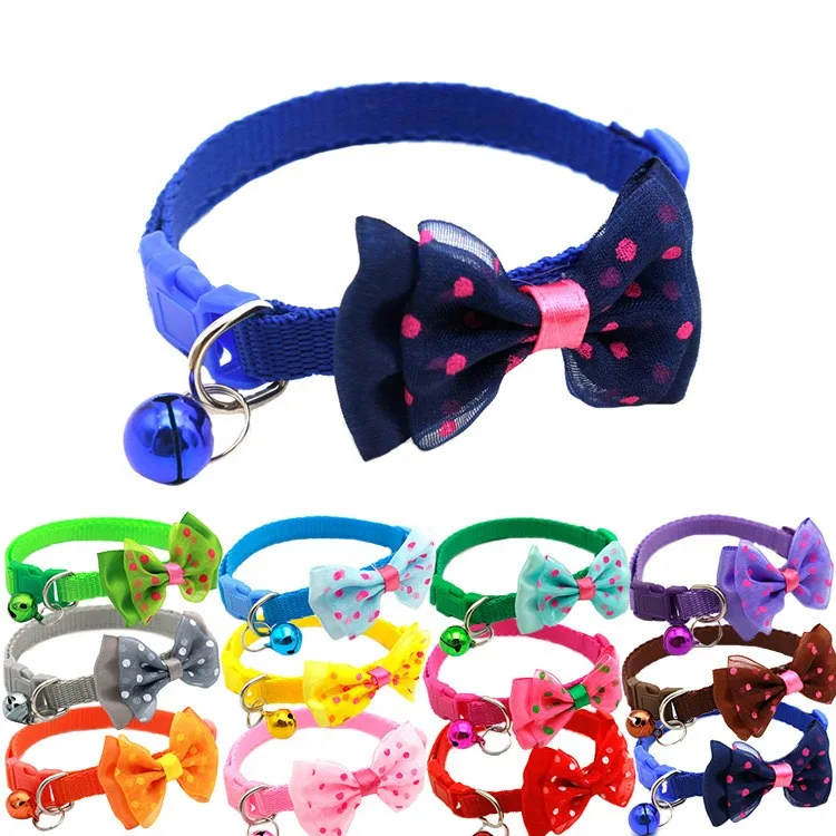 

Pets Bow Collars Wholesale Pets Dogs Bow Bells Ties Cheap Cats Neck Collars