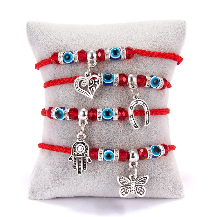 

new style butterfly tortoise owl palm blue eyes rope adjustable bracelet, Picture shows