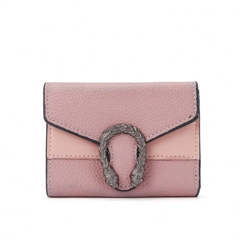 

AIYIYANG High Quality Hasp Folding Hand Bags Money Clip Wholesale Color Stitching Wallet For Women, Multi