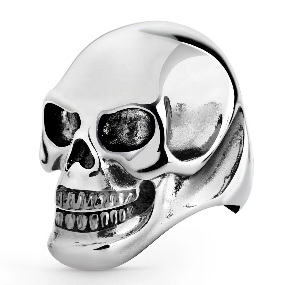 

New Foreign Trade Jewelry Wholesale Jewellery Rock Men Stainless Steel Skull Ring