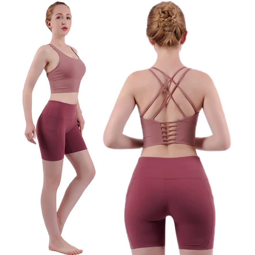 

fashion red yoga fitness set athletic wear yoga sets