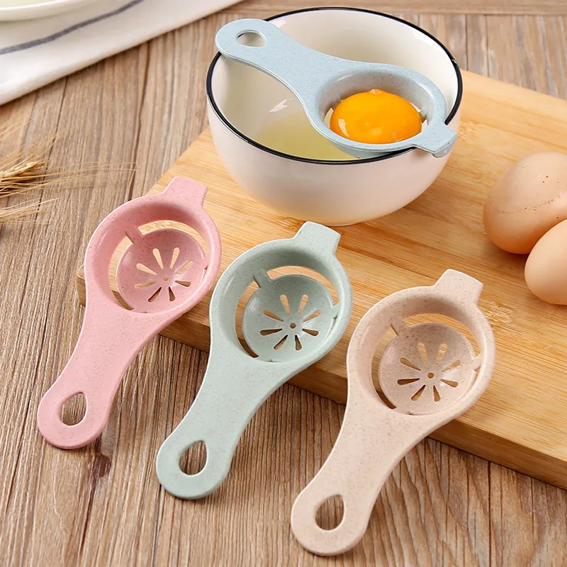 
A2 Mini Egg Yolk White Separator Kitchen Tools Creative Ergonomic Handle Wheat Straw Egg Yolk Separator Egg Tool 