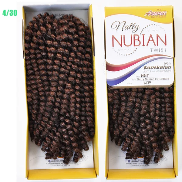 

2020 amazon hot sale Nubian 8 inch 60 stands 34 Ombre colors 110g Crochet Braids twist braid spring twist hair, As shown in the picture, accept customized