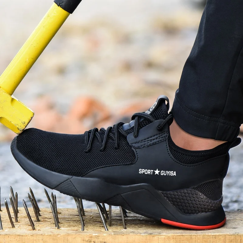 

GUYISA Acceptable Custom safety shoes with rubber bottom construction boots for men safety shoes steel toe