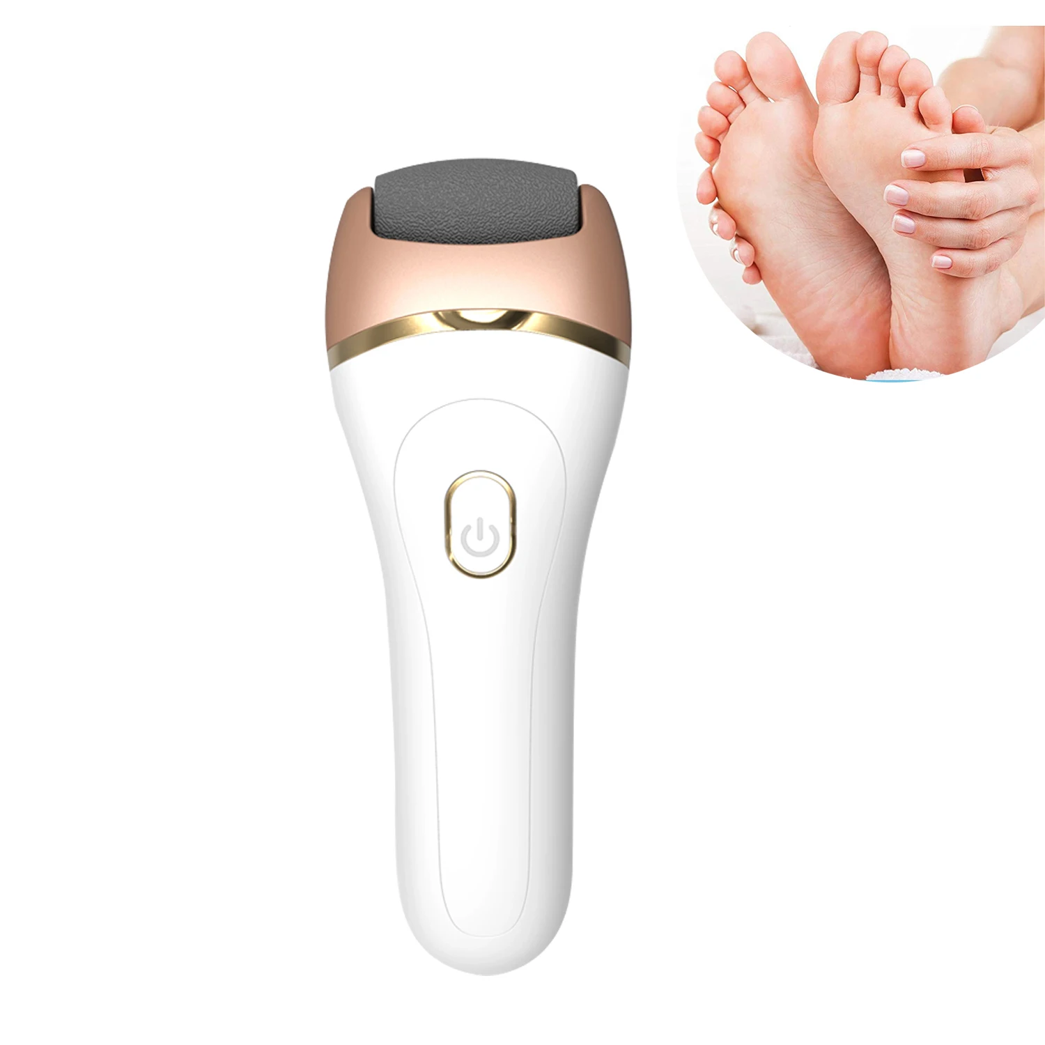 

Dropshipping Supply Best Quality Electronic Pedicure Foot File Calluses USB Recharging Hard Skin Pedicure Foot Callus Remover, White