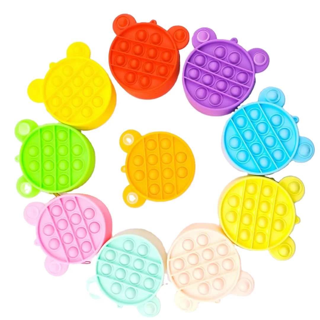 

Mini Popper Sensory Popet Silicone Push Bubble Stationery Storage Bag Popite Poppit Decompression Coin Purse Popo It Fidget Toy, Customized color