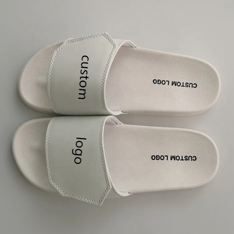

personalized comfy casual flat adjustable straps custom slippers men, blank white custom men slippers flip flops, Red/black/white/customized