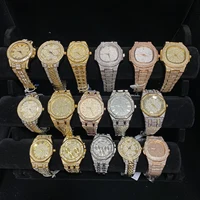 

Ice out hip hop watch gold silver rock rap full bling bling street watch brand luxury Quartz Waterproof iced out shiny watch
