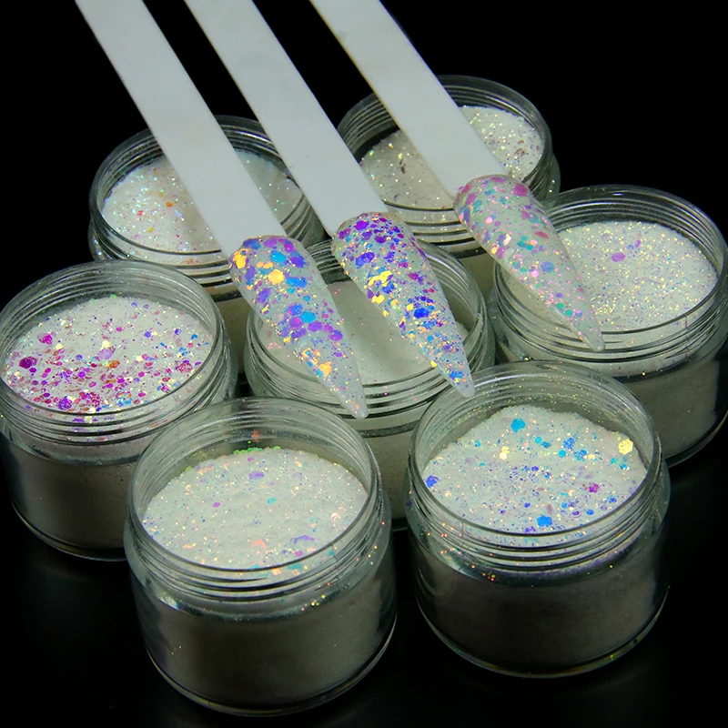 

Shiny Glitter Powder For Nail Art Festival Decoration Dipping Powder Acrylic Powder, 7 colors available