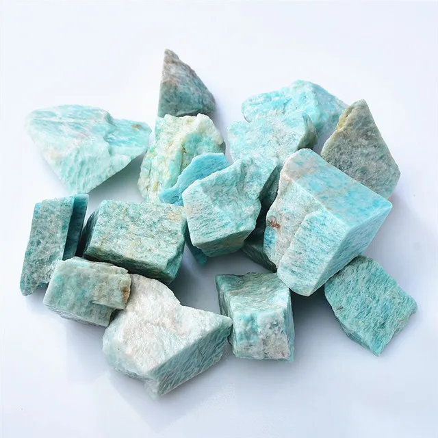 

Wholesale natural quartz bulk raw Crystals healing amazonite Rough color stone for Home Decoration