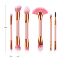 

6 pcs luxury rose flower best gift private label personalized synthetic makeup brushes