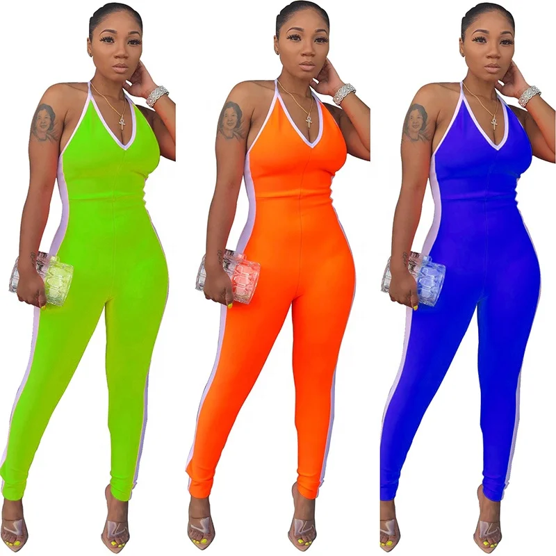 

2020 New Fashion Casual Women Clothing Sleeveless Romper V Neck Wrap Front One Piece Jumpsuit For Women