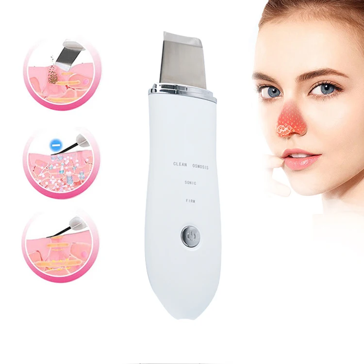 

Multi-Functional Skin Scrubber 2021 Beauty Equipment Ultrasonic Skin Scrubber, Black / white