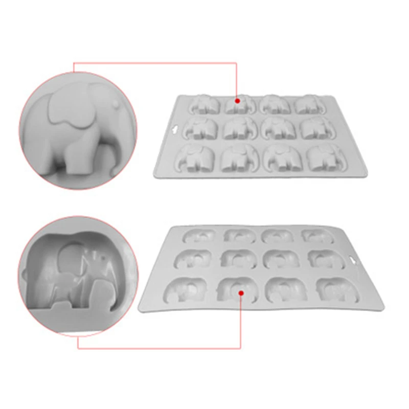 Diy 3d Baby Elephant Cake Mold Silicone Chocolate Cookie Baking Pan Ice