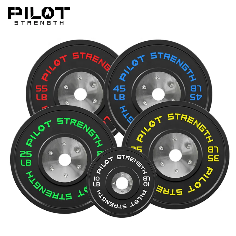 

PILOT STRENGTH Custom Black Weightlifting plates rubber competition bumper weight plate