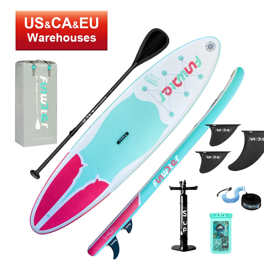 

FUNWATER Drop Shipping paddleboard fiberglass stand up paddle wakeboard inflatable stand up paddle board