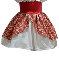 
snow digital print fabric girls boutique clothing sets red &white for Christmas 