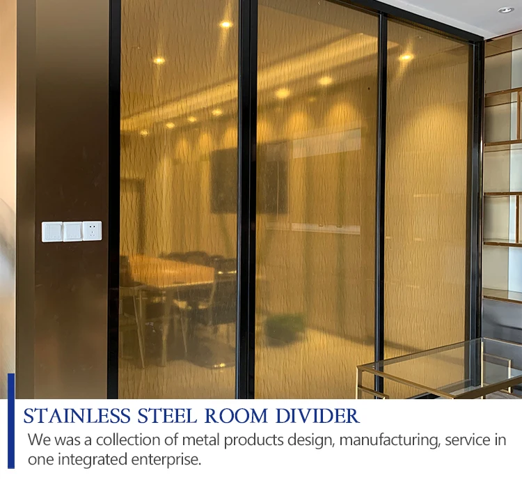 office stainless steel glass interior design wall partition stainless steel frame glass wall partition for conference room