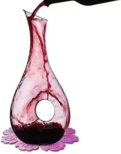 

Cheap Price Hand Blown Red Wine Carafe Whiskey Decanter Free Premium Wine Gift Crystal Glass Decanters with Handle