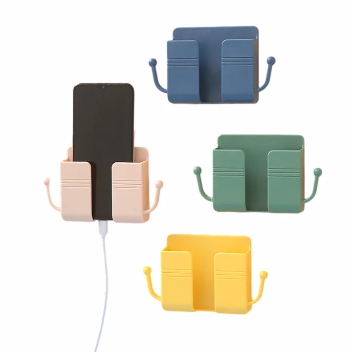 

Wall Mounted Organizer Storage Box for Remote Control TV Air Conditioner Storage Case Mobile Phone Plug Holder Stand Wall Holder