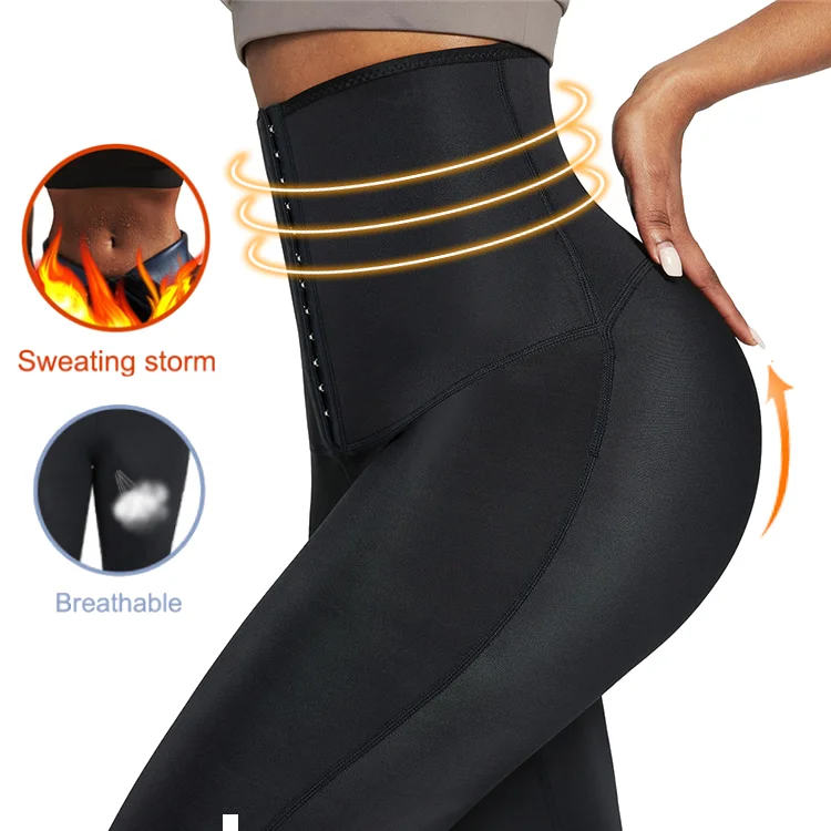 

Workout Leggings Shaper Leggings Custom Logo Affordable Plus Size Waist Trainers And Shape Wear Waist Trainer Leggings, As shown