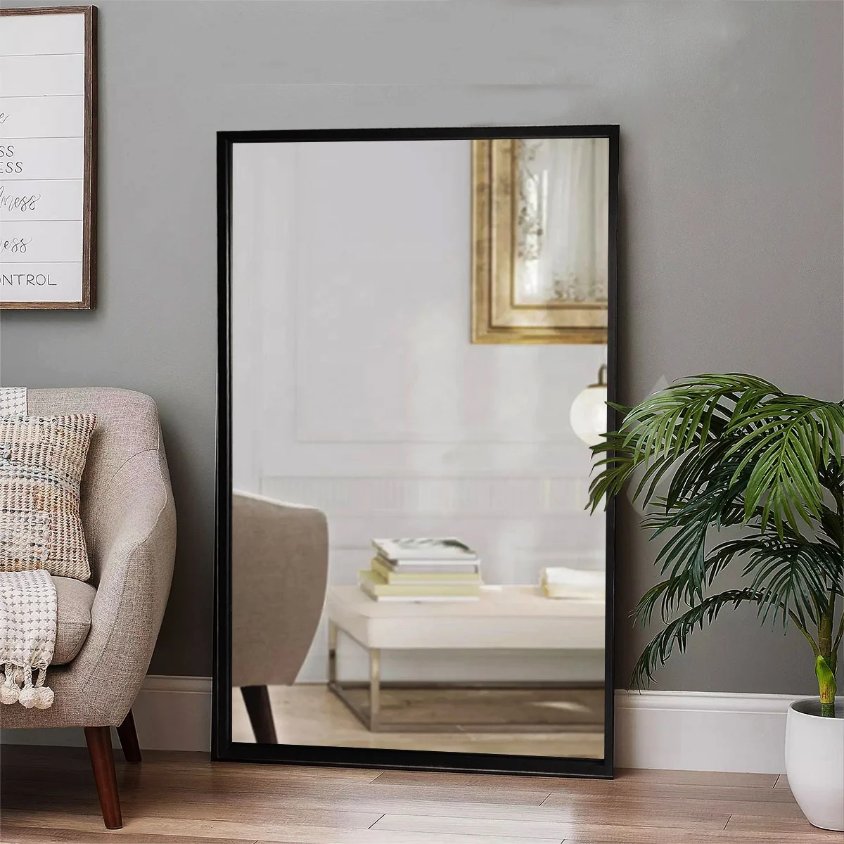 金属装饰镜框深黑色质朴金属镜框镜