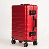 Red Fashionable suitcase TSA Lock 360 degree wheel Full aluminum travel luggage