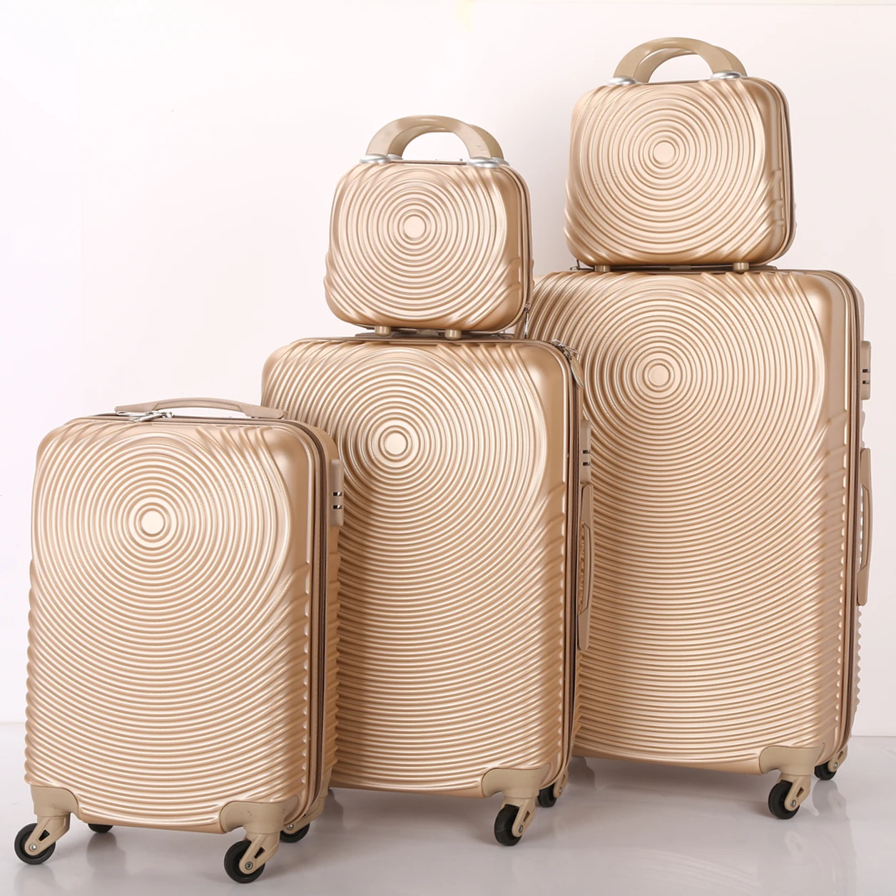 

360 degree travel suitcase luggage bag sets cart luggage 28 inch, Golden