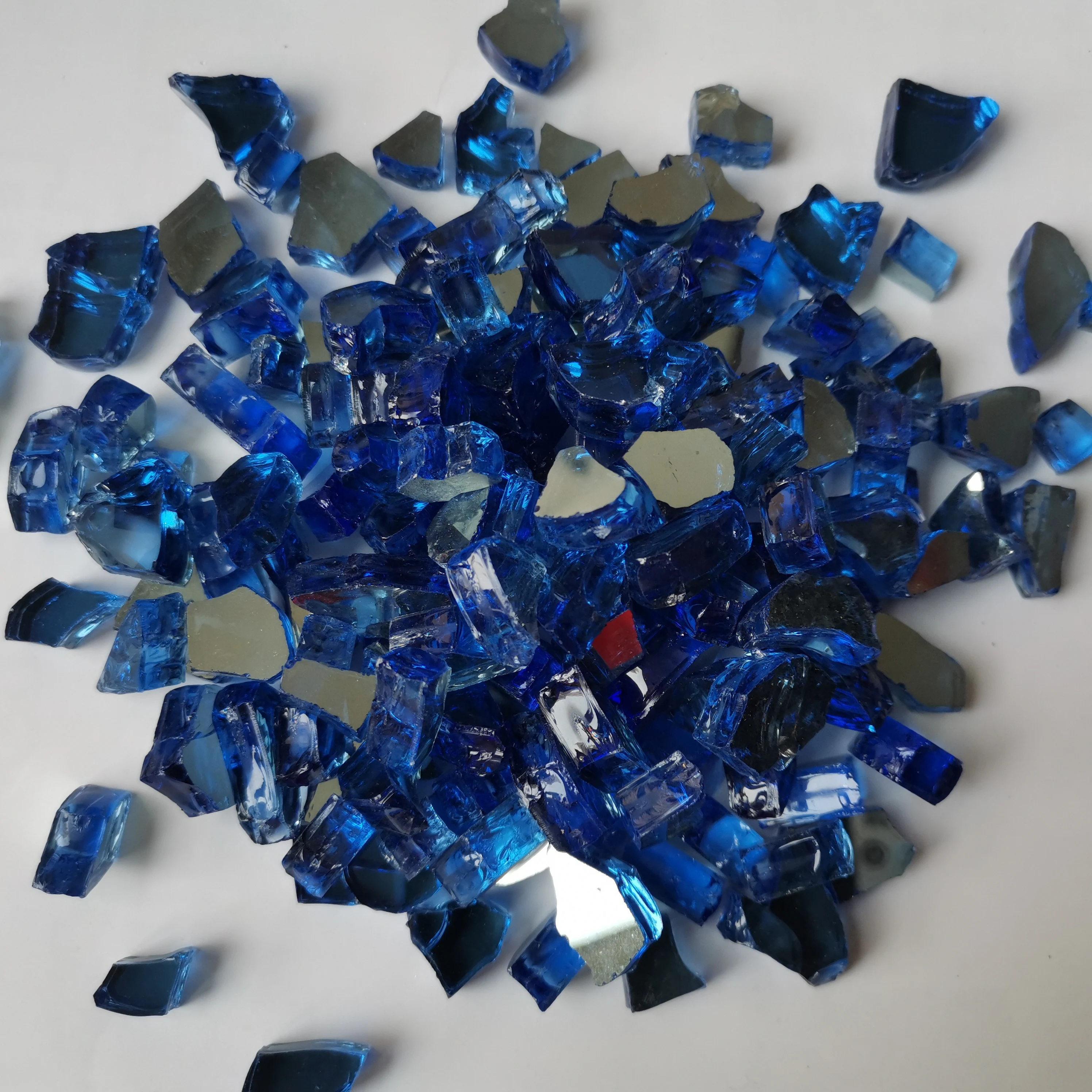 
Cobalt Blue Reflective Fire Glass Fire Pit Glass 
