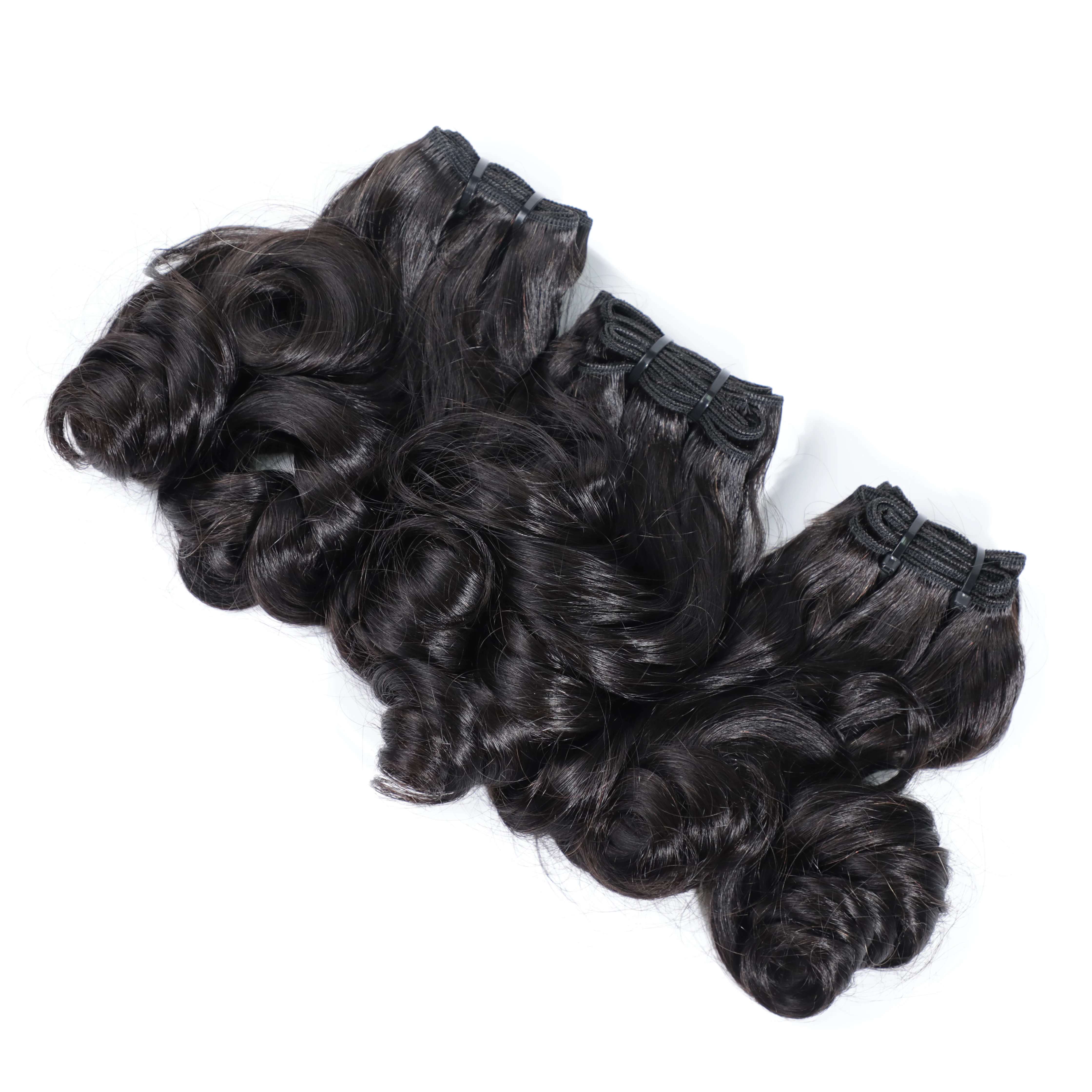 

Hot Beauty Hair 10a 11a 12a Grade Virgin Brazilian Cuticle Aligned Funmi Posh Curl Double Drawn Hair Extensions, #1b natural black, raw virgin hair