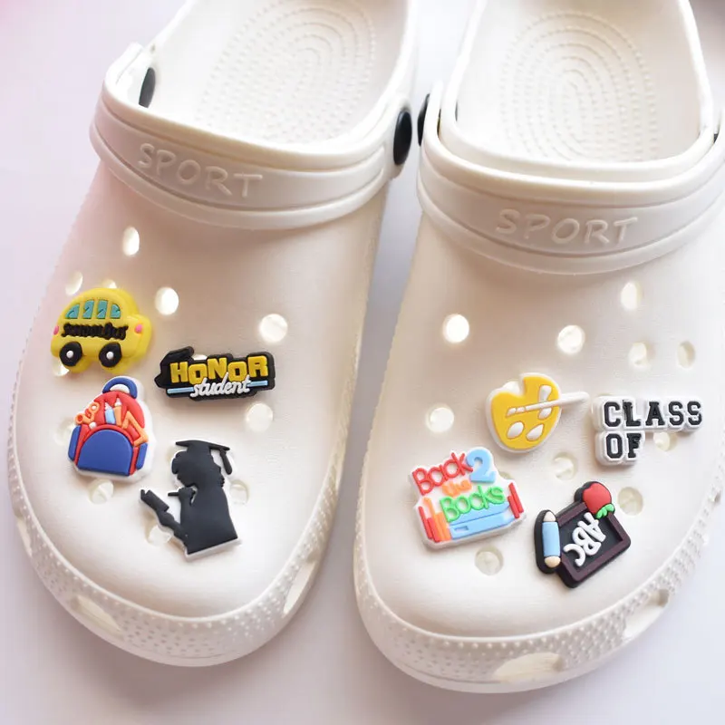 

Customized hot-selling new cartoon school supplies pvc children's shoes flower shoes charm, As picture/custom