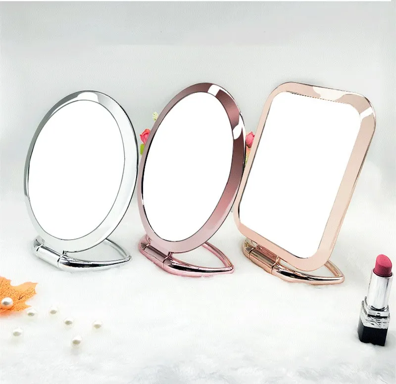 

BEAUFLY Enamel Makeup Handheld Mirror Square Round Cosmetic Mirror Gold-plated Silver-plated Dressing Table Mirror, Customized