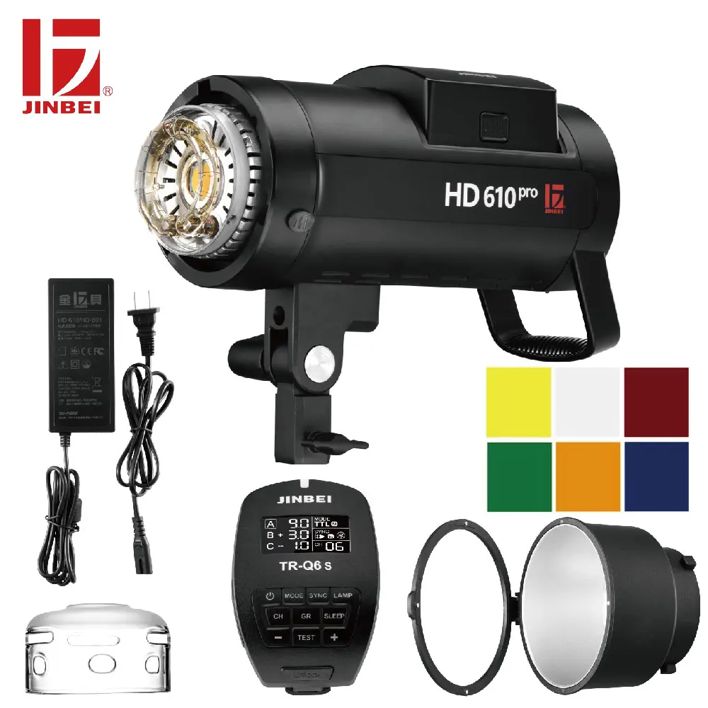 

JINBEI HD-610 Pro TTL Kit with TR- Q6S Trigger 600W Outdoor Battery Flash Light HSS TTL Battery Powered Studio