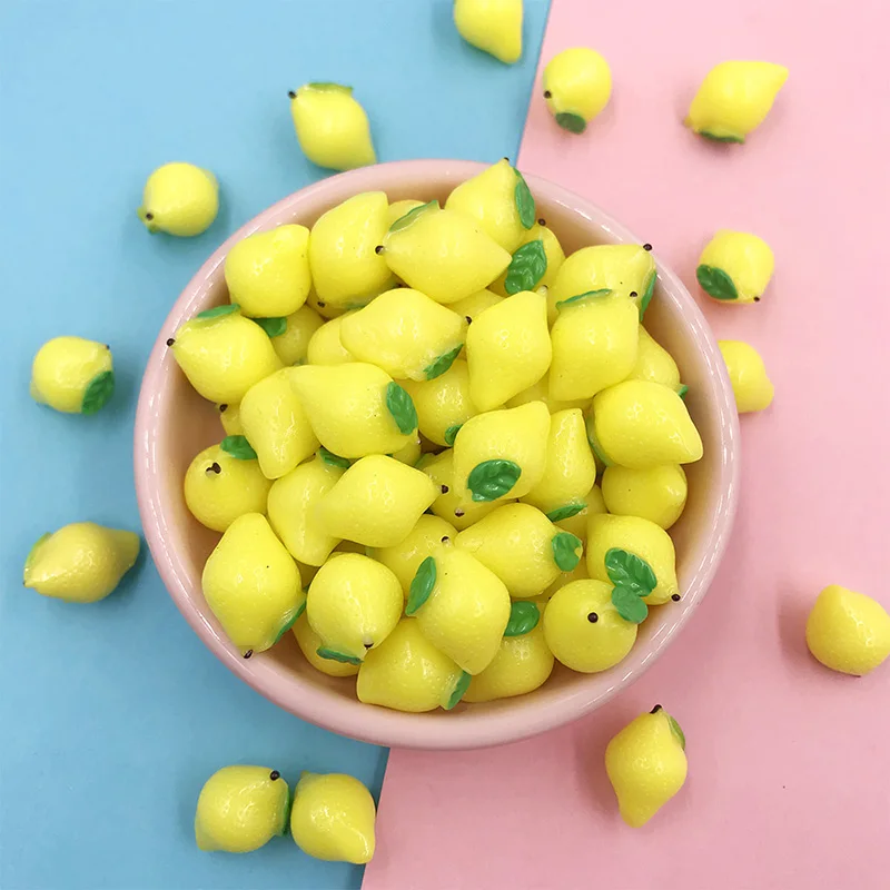 

DIY Resin 3D Miniature Yellow Lemon Charms Cabochon Accessories Kawaii Simulation Fruit Crafts Jewelry Making Decoration