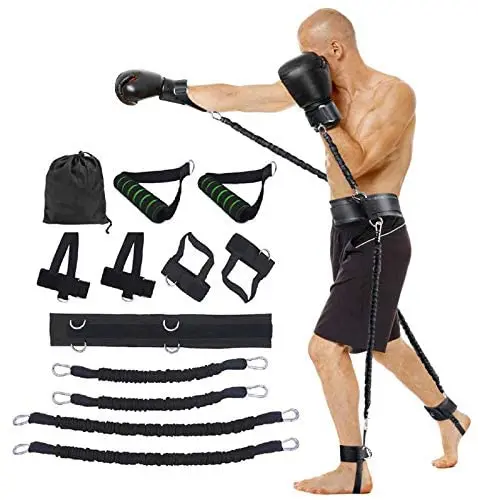 

100LB Sports boxing training Resistance Bands Explosive Force fitness Gym Crossfits Suit Straps arm strength jump