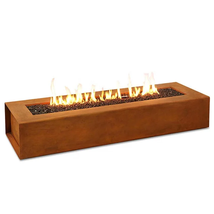 

Decorative Modern Design Outdoor Warming Corten Steel Fire Pit Nature Gas, Natural rust