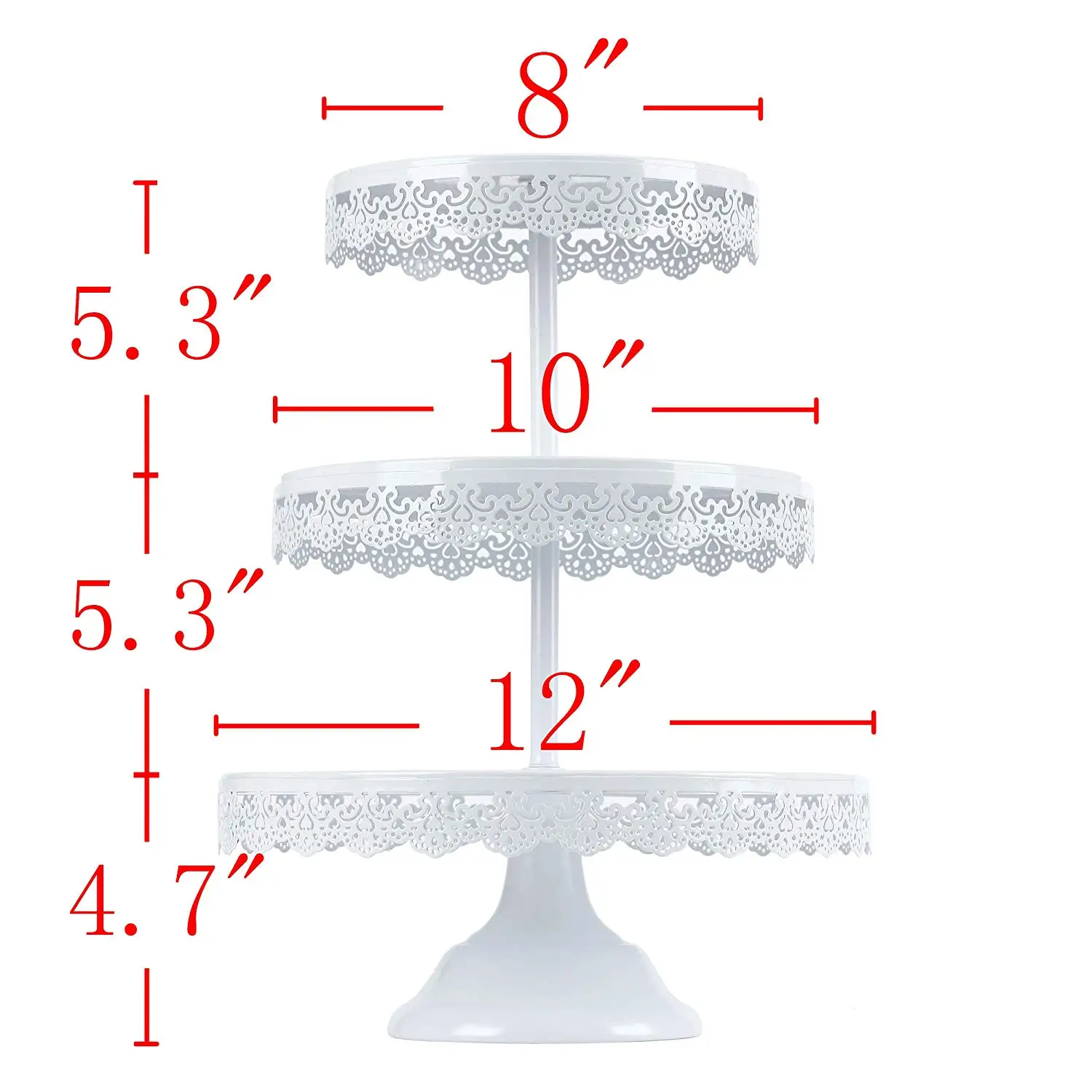 8inch Round Cake Stand Set Wrought Iron Cake Rack Base Dessert Stand