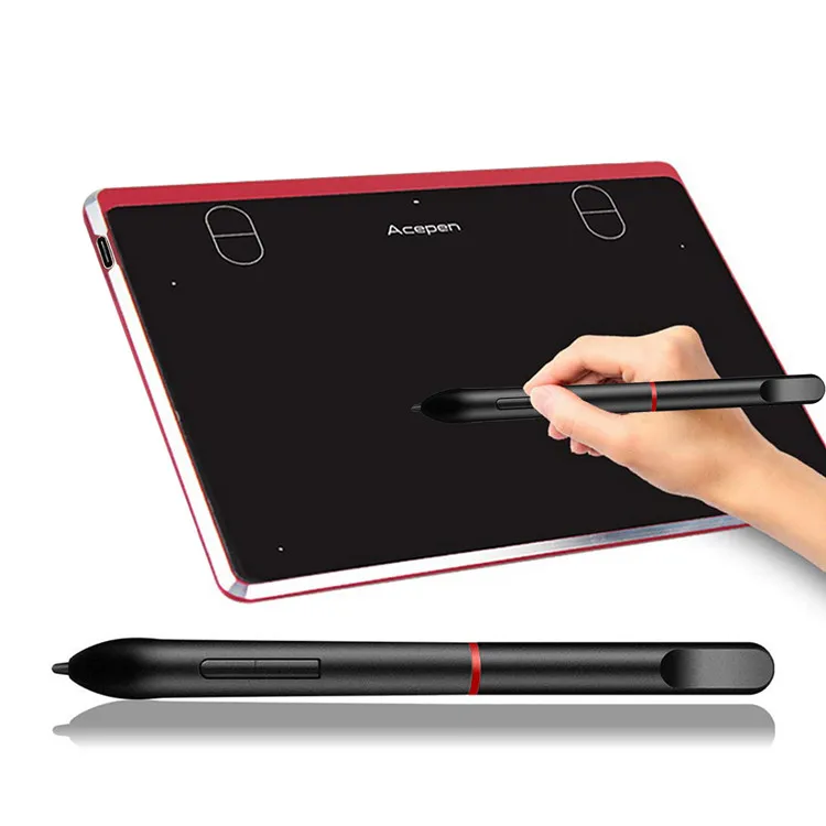 

Acepen AP604 Electronic Magnetic Tablet 8192 levels USB Digital Graphic Tablets with Stylus Battery-free Pen (Red)