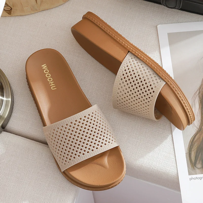 

ZN Stylish casual summer ladies shoes roman sandals trend fashion womens sliders mesh flat slippers