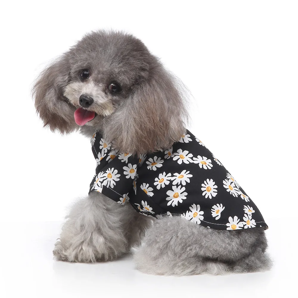 

Wholesale Customized Hawaii Beach Seaside Puppy Shirt Pet Supplies Dog Clothes Dog Tshirt Pet Clothes, 4 colors
