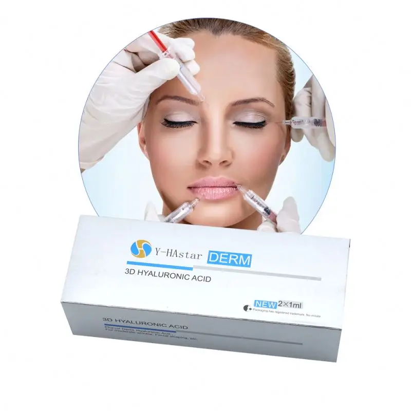 

Factory direct acido hialuronico inyectable reticulado 2ml hyaluronic acid dermal filler injection lips, Transparent