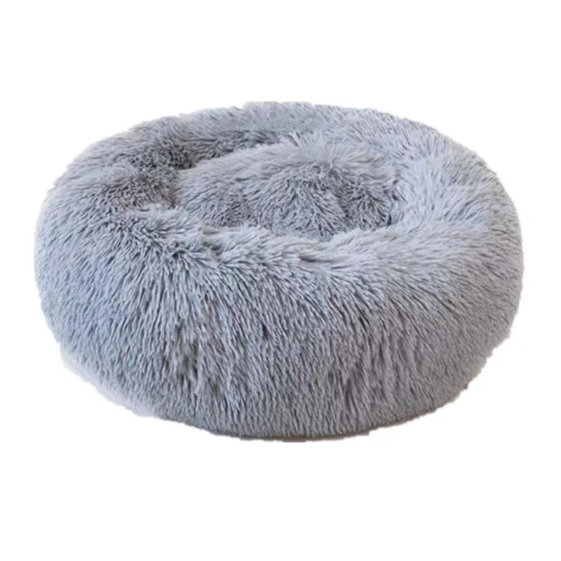 

Wholesale Custom Luxury Compressible Soft Winter Warm Plush Faux Fur Pet Nest for Dog and Cat, Pink, gray, dark blue, brown